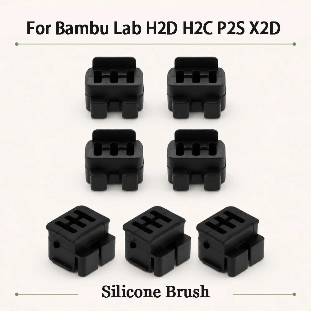 Silicone Brush Nozzle Wiper For Bambu Lab H2D/H2C/P2S High Quality Hotend Nozzles Cleanning Tool For Bambulab X2D Cleaner Parts