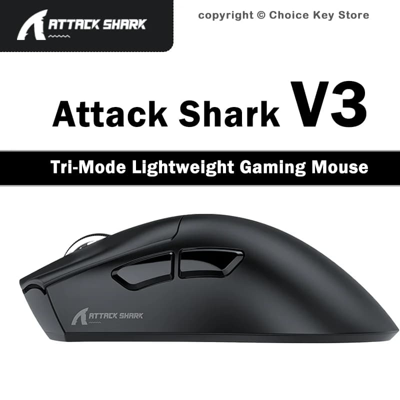 ATTACK SHARK V3 V3Pro Wireless Gaming Mouse PAW3311 25000 DPI Lightweight Tri-Mode Bluetooth USB-C 1000Hz RGB for Gaming Office