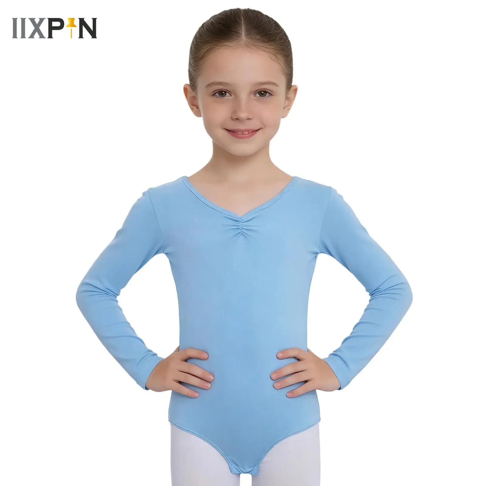 Ballet Body for Girls with Bow on the Back, Long Sleeves, Dance Costume, Leotard, Turnpakje, Gymnastics Costume, Dance lessons swimsuit
