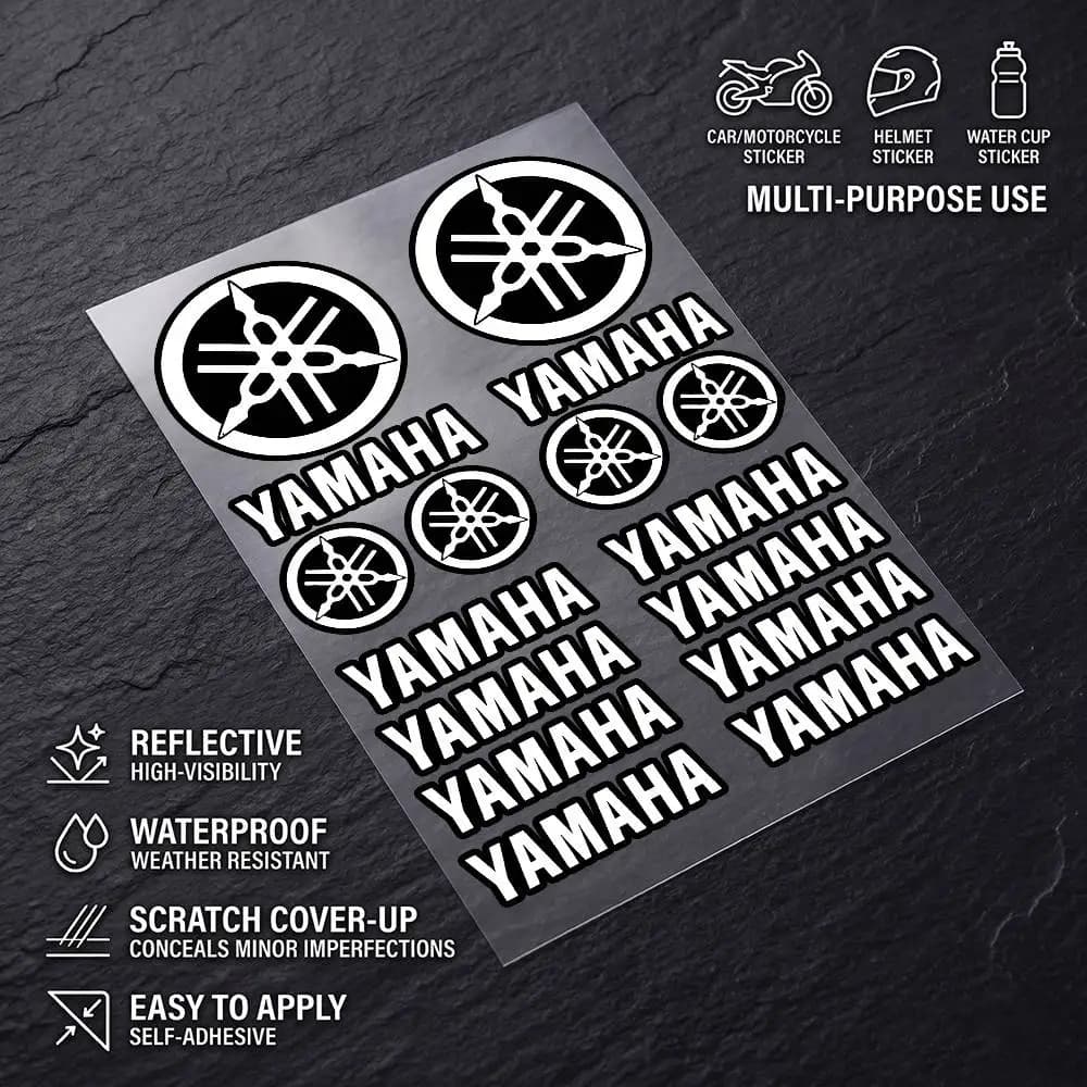 FOR YAHAMA Durable Waterproof Reflective Decor Sticker Scratch Cover For Motorcycle Car Helmet Fridge Accessories