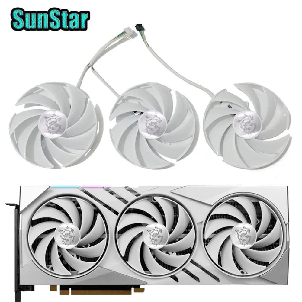 NUOVO Originale 87 MILLIMETRI RTX 4070 4PIN GPU Ventola di Raffreddamento PLD09210B12HH Per MSI RTX 4060Ti 4070 4070TI 4070S GAMING X SLIM BIANCO Scheda Video