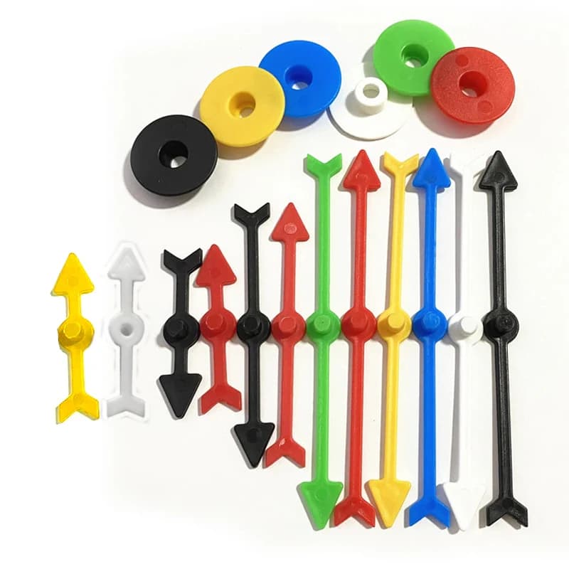 6PCS10CM 4.5cm 7.5cm 4 pollici Freccia disco-spinning in plastica Pawn/Scacchi per giochi da tavolo e accessori per giochi di carte