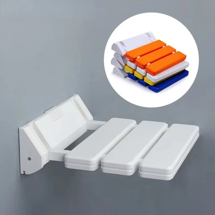 Wall Mounted Shower Seats Bathroom Blue Shower Folding Chair Bath Chair Elderly Shower Spa Toilet Bench Stool