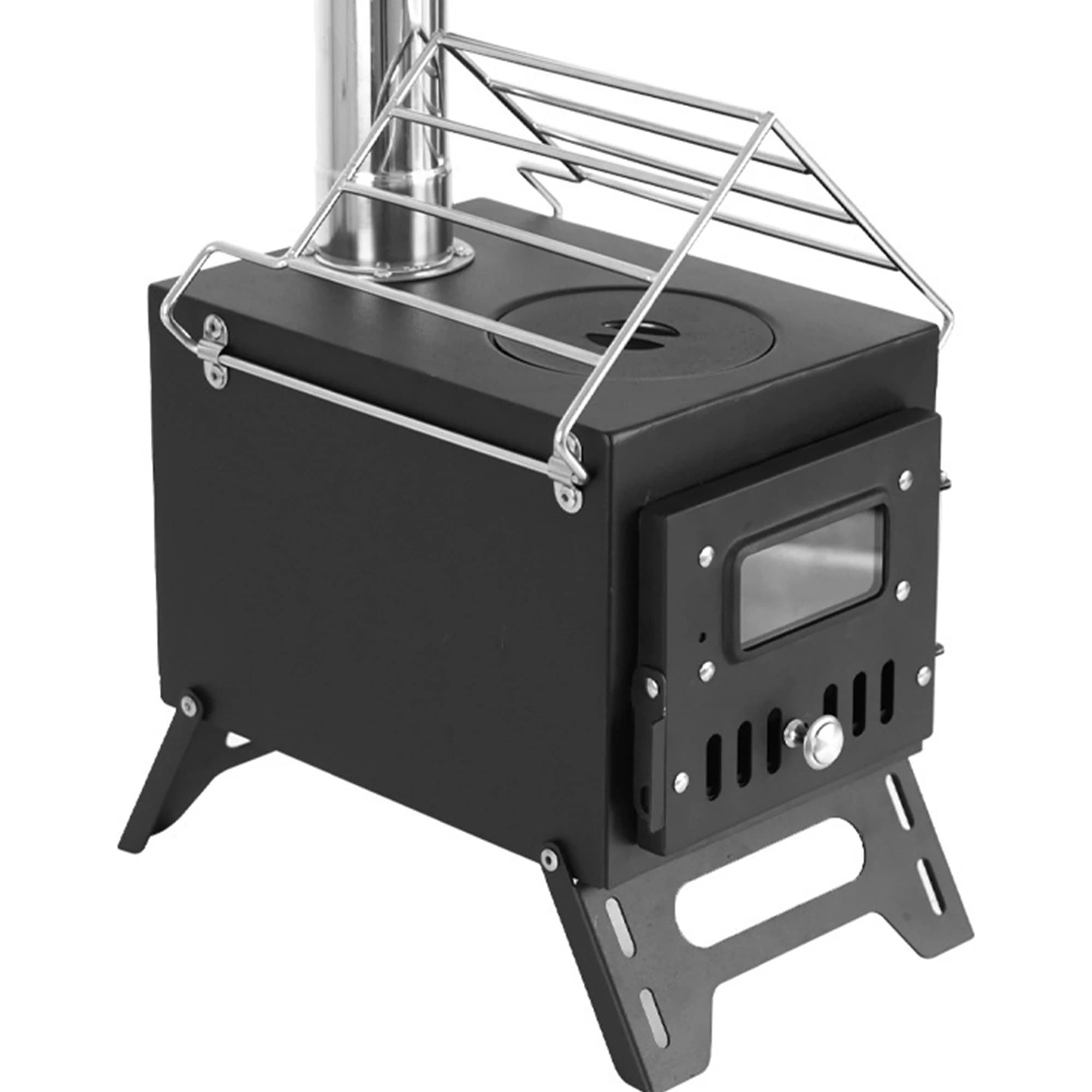 Portable Modern Design Wood Camping Stove For Outdoor Hiking Trips Freestanding Installation For Tents