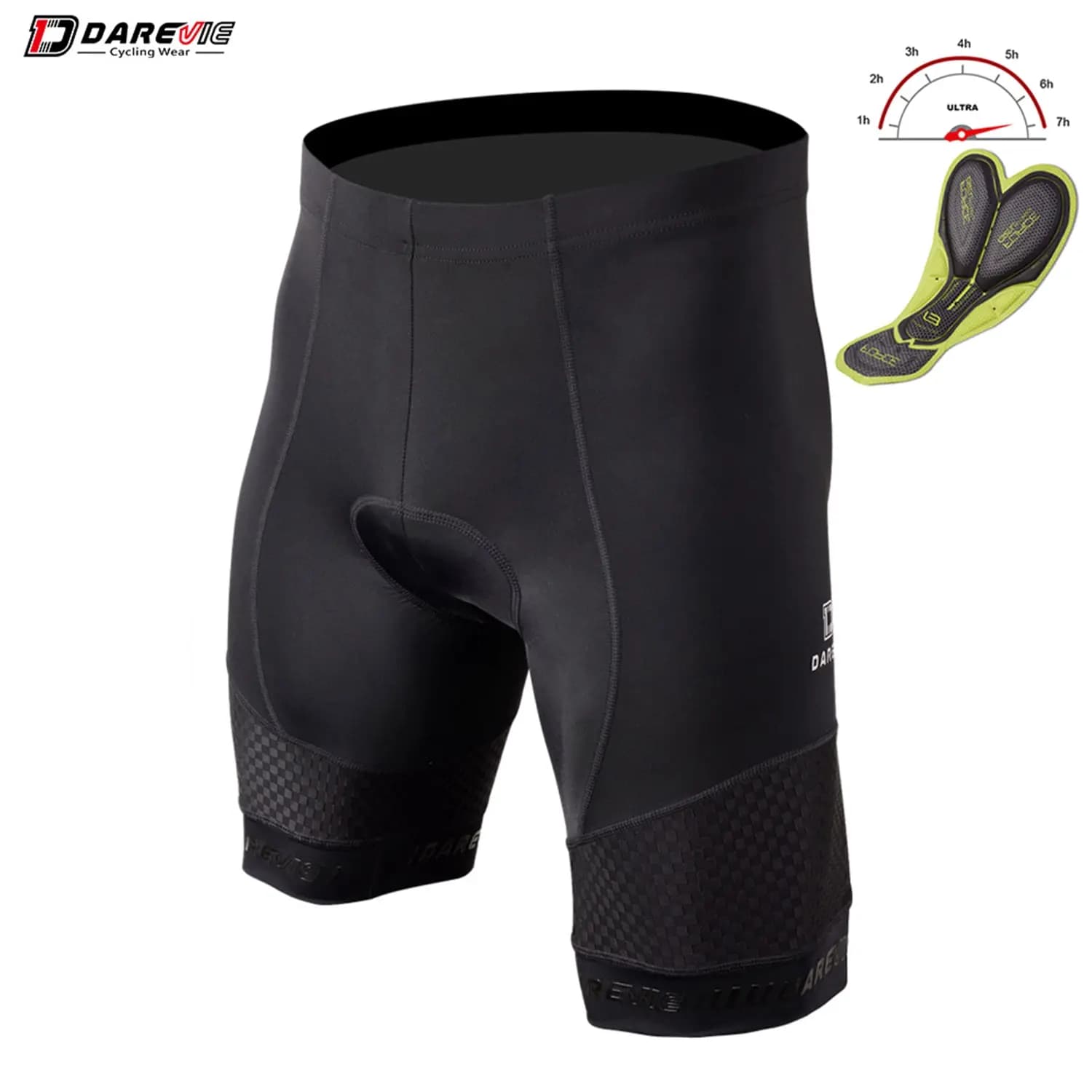 Cycling shorts DAREVIE Men's cycling shorts with 3D gel padding Women's cycling shorts breathable from mountain 6 hours on 24