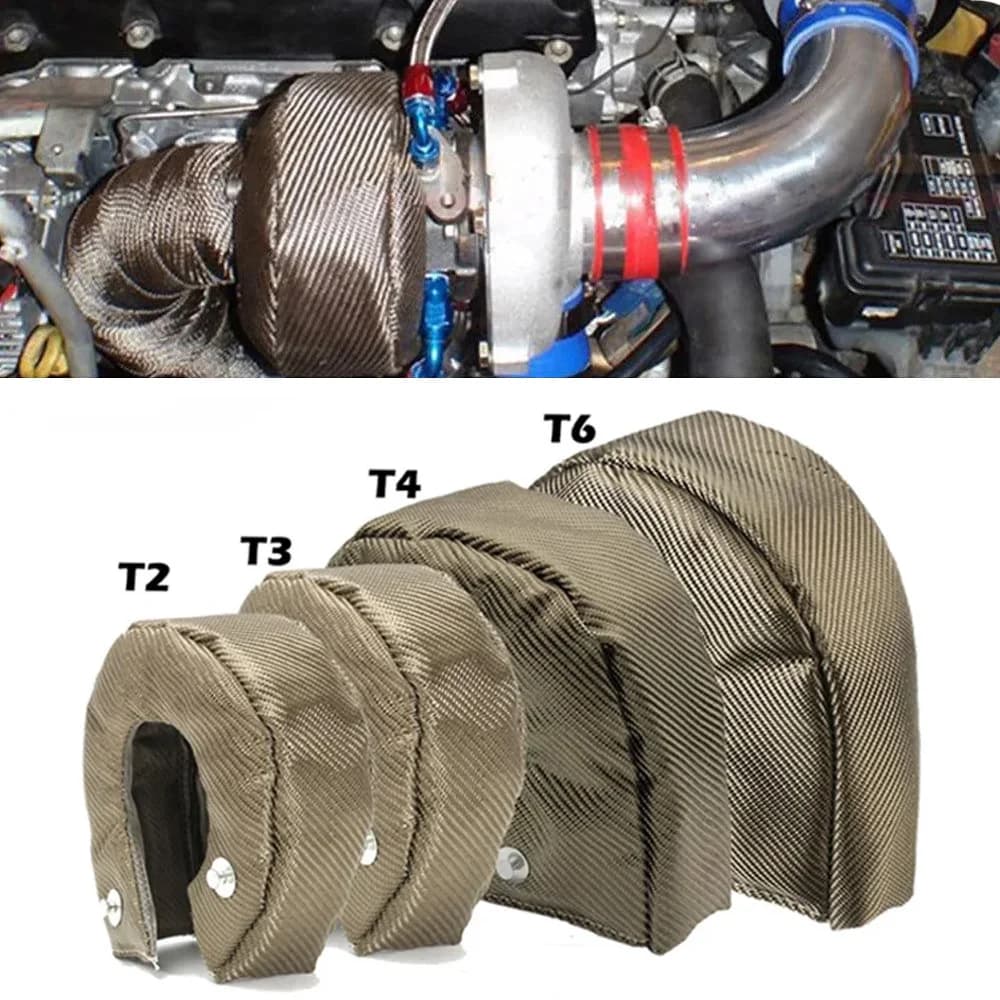 Copertura scudo termico Turbo per auto T2 T3 T4 T6 copertura avvolgente per turbocompressore a turbina avvolta ignifuga coperta a turbina isolata termicamente