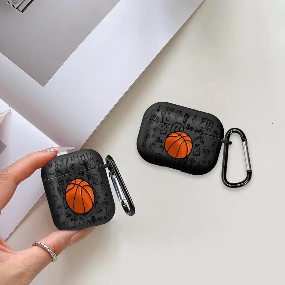Creative basketball earcups for Airpods 2 1 Pro Pro2 4 3 Pro3