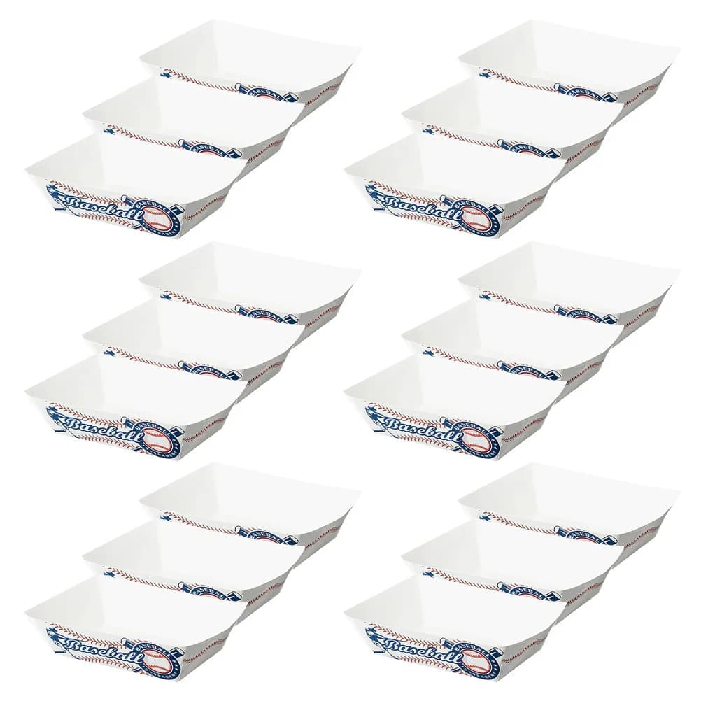25 Pezzi Contenitori Monouso a Forma di Barca in Cartone Bianco per Snack, Dessert, Sushi, Feste e Asporto Decorativo