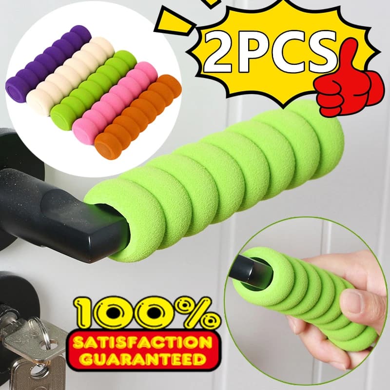 2PC Inverno Morbido Spiral Schiuma Elastico Maniglia Della Porta Copertura Maniglia Della Porta Guard Protector Anti-collisione Fermaporta di Sicurezza Complementi Arredo Casa