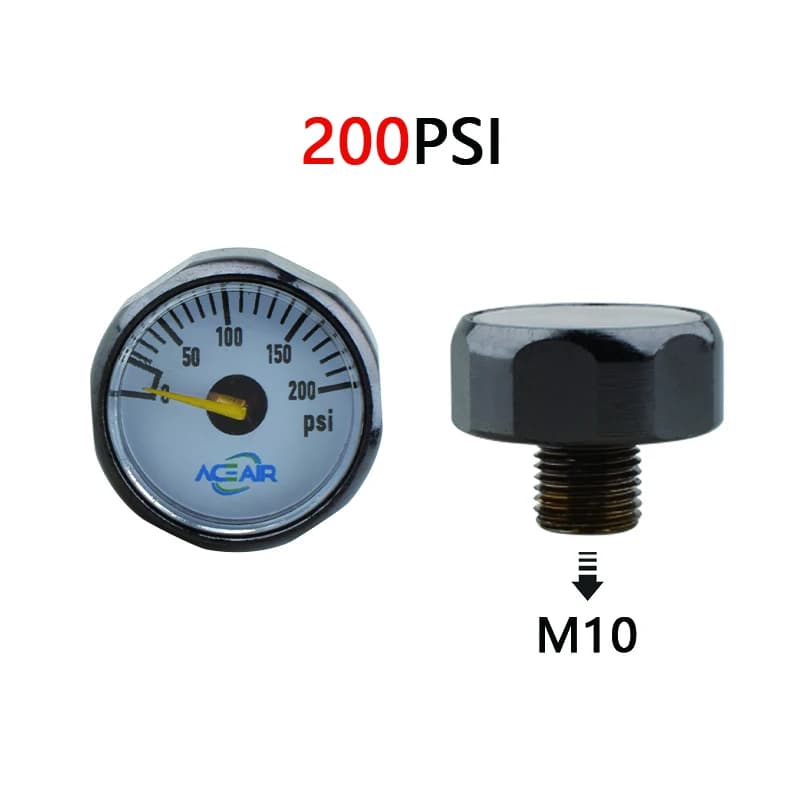 HPA M10 * 1 200PSI Manometro Regolatore Manometro Scuba Soda Stazione di Acqua Aria Vernice Palla Morbida Diving Acquario Accessori