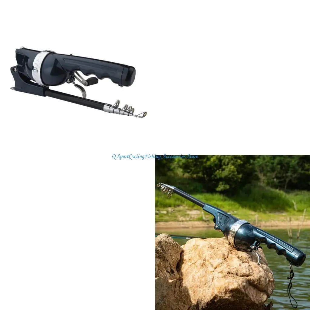 Canne da pesca rotanti portatili con braccio portamulinello Asta telescopica leggera Controllo ergonomico dei grilletti per i