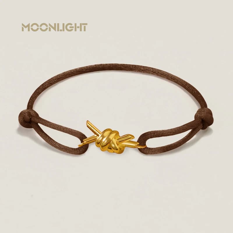 Bracciale con ciondolo KNOT di marca classica per le donne Braccialetti regolabili con corda di seta rossa fortunata Femme Girls Regalo di gioielli di moda all'ingrosso