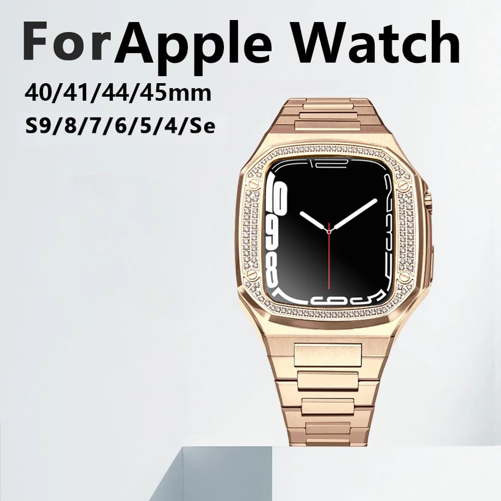 Soul Cool Kit Mod per aria condizionata e acciaio inossidabile per custodia Apple Watch 40 41 44MM 45MM Accessori Smart IWatch S9 8 4/5/6/7/SE 3