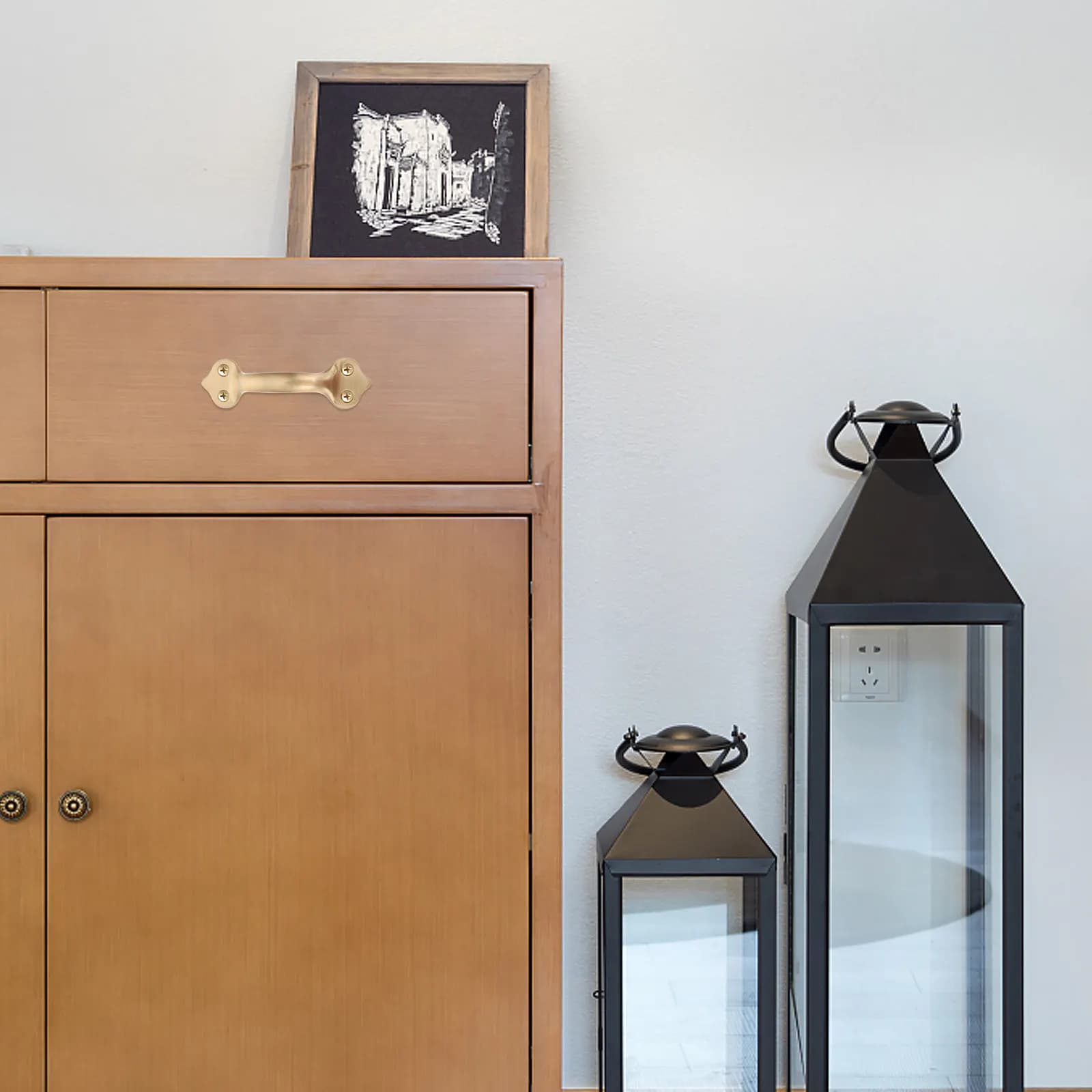 Maniglia per mobile in ottone da 1 pezzo, maniglia premium per cassetti, maniglia di ricambio per mobili, superficie liscia, maniglie per porte in ottone lucido per armadietti
