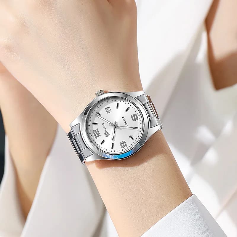 Nuovo Orologio da Polso di Lusso da Donna alla Moda, al Quarzo, per Appuntamenti e Sport, in Acciaio Inossidabile, per Studenti, Idea Regalo Uomo, Vendita Calda