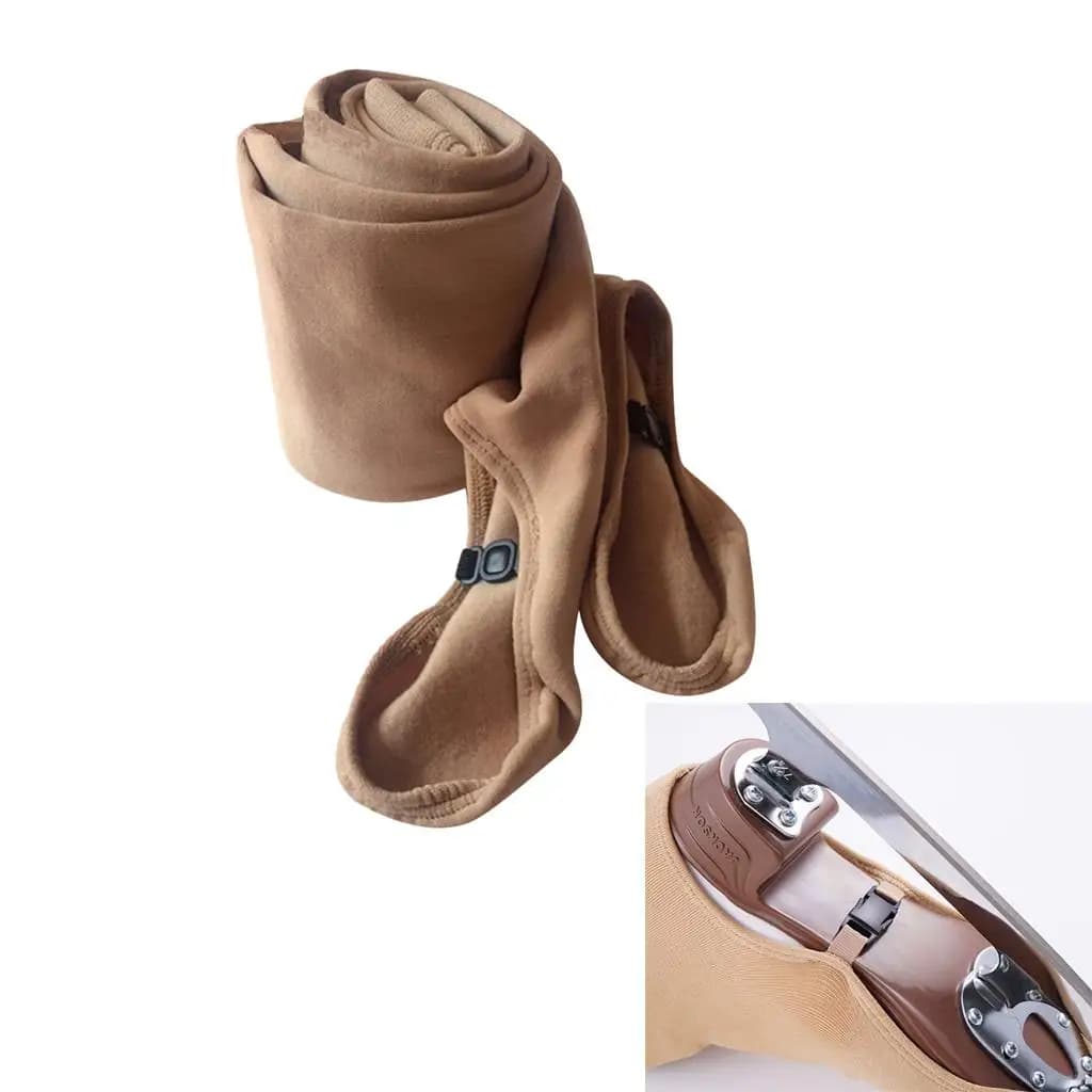 Collant da pattinaggio al caramello Ragazza Donna Pantaloni a compressione per pattini da ghiaccio Legging