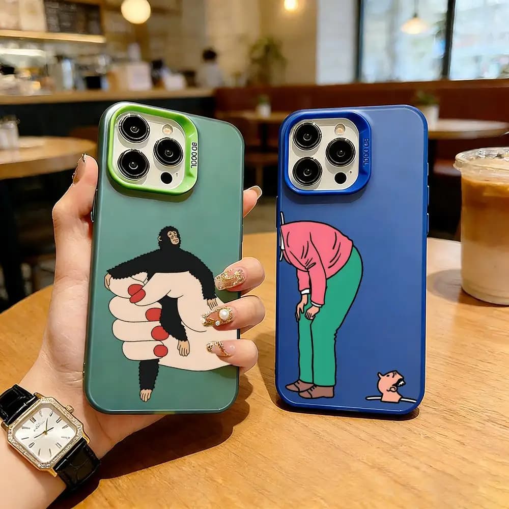 Custodia per telefono in TPU antiurto in silicone per Apple iPhone 16/15/14/13/12/11/XS/XR/7 P-Jean-Michel Tixier