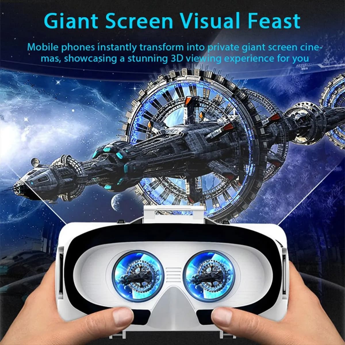 A59E 3D Virtual Reality Viar Goggles Headset Devices Smart Helmet Lenses for Cell Phone Mobile Smartphones Viewer