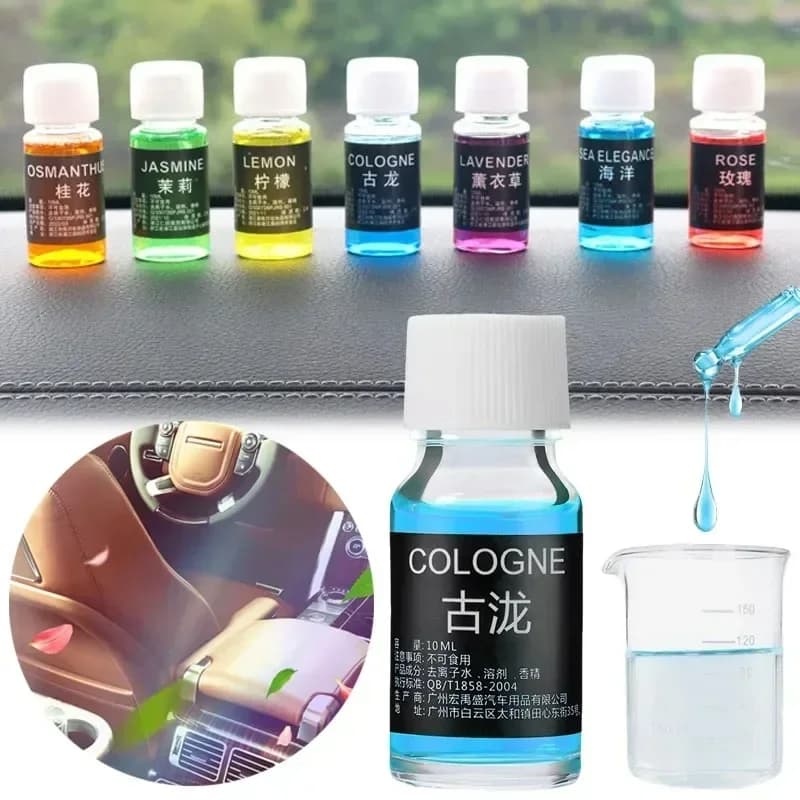 1/7PC Car Fragrance Car Deodorant Charging Liquid Perfume Essential Oil Natural Plant Flavor Diffuser Car Interior Accessories