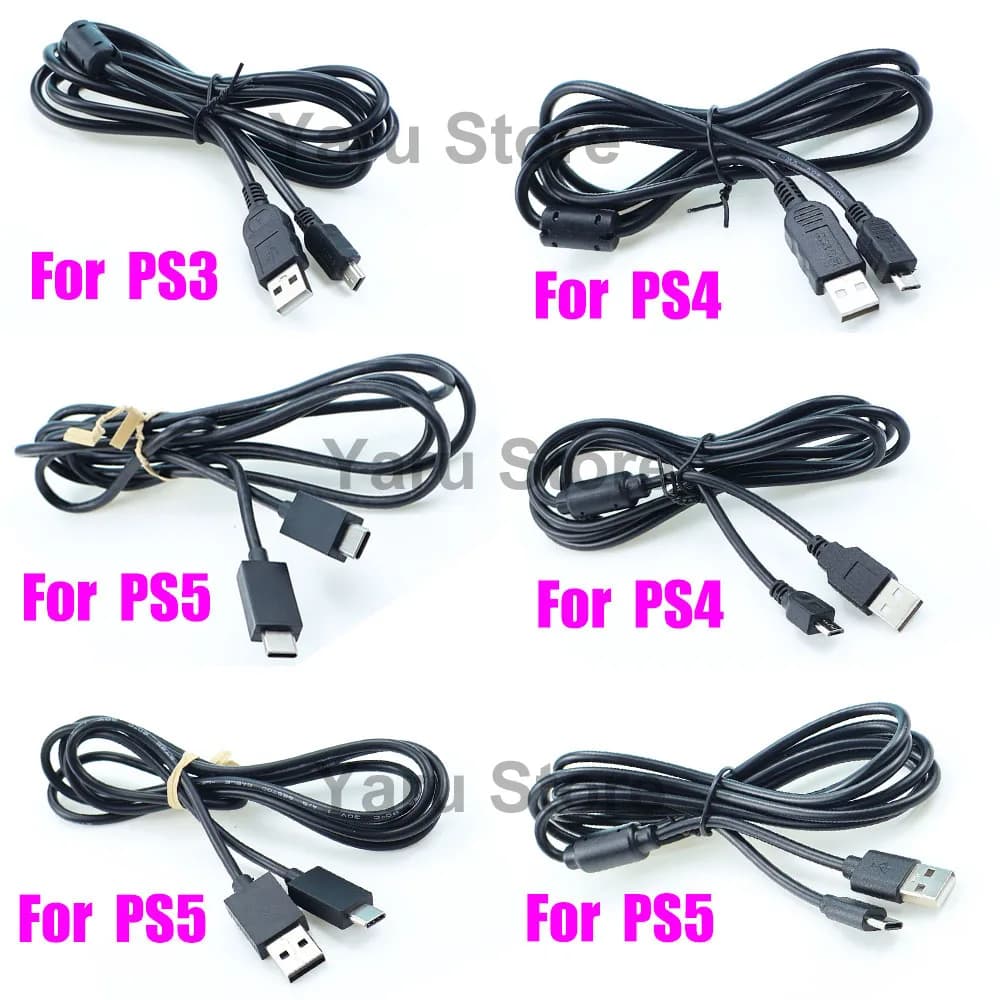 Cavo dati per PS3/PS4/PS5 Cavo di ricarica per controller wireless per PS5 Cavo dati sottile USB per cavo di ricarica TYPE-C