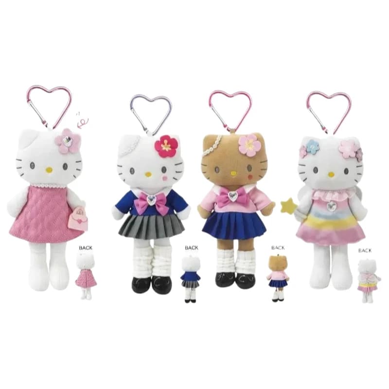 Portachiavi in peluche Sanrio Hello Kitty My Melody da 15 cm, con gambe lunghe, ciondolo per borsa, bambola giocattolo a forma di cartone animato, regalo