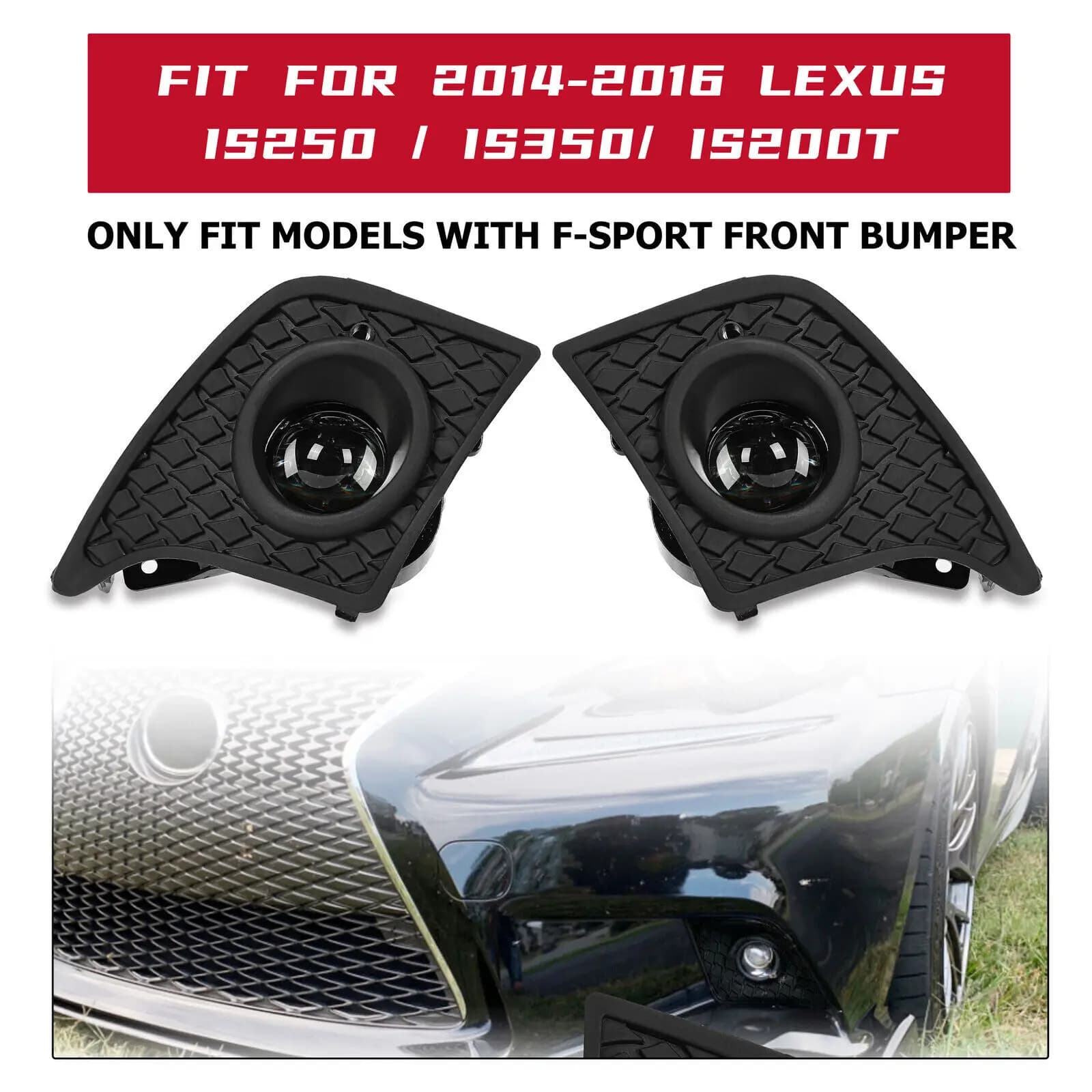 Fendinebbia For Lexus IS250 IS350 2014-2016 F-Sport Protector Front lamps Kit Switch + Wiring torque