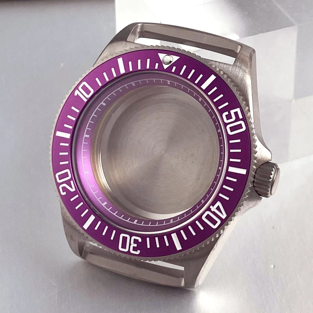 Cassa per Orologio Subacqueo in Titanio 42mm con Vetro Zaffiro FXD 20ATM per NH35 NH36 NH34 ETA2824 PT5000 con Inserto in Ceramica - Ricambi per Orologi