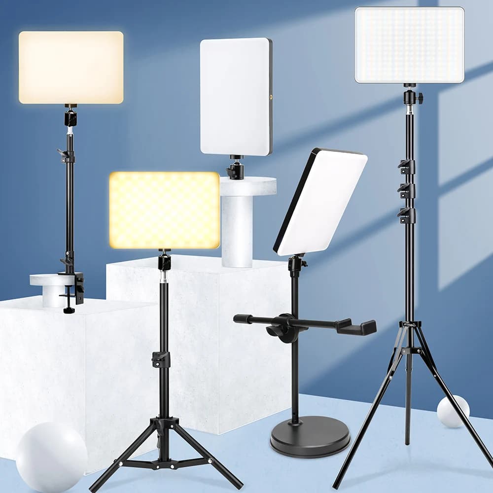 Luce Video a LED con supporto per treppiede professionale telecomando pannello dimmerabile illuminazione Studio fotografico fotografia dal vivo lampada di riempimento