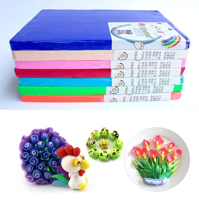 500g di argilla polimerica morbida gioca a scultura di pasta argilla colorata per bambini che fanno bambole fai da te