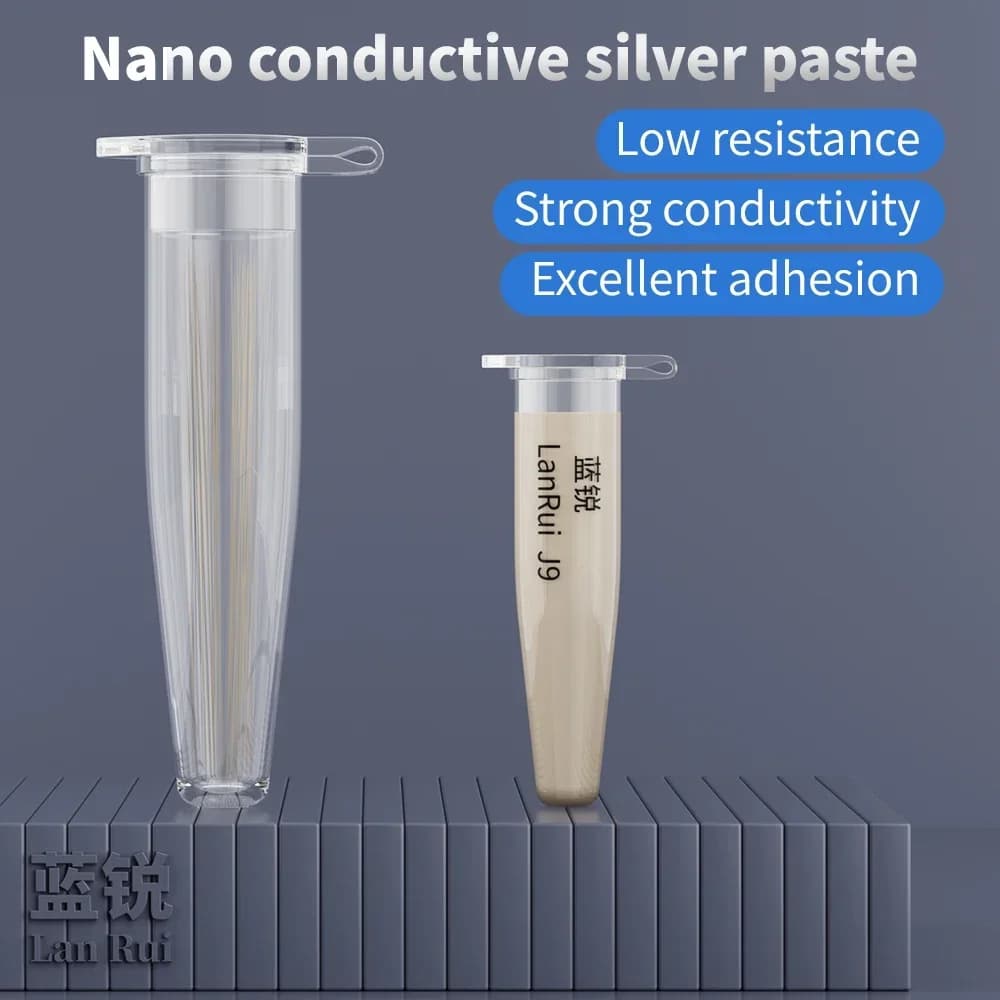 Lanrui J9 Nano Conductive Silver Paste Low Resistance Screen Line Repair for PhoneS iPhone Android Green/Yellow Screen Fix Tools