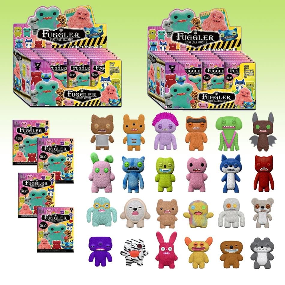 Hot Fuggler Divertenti Denti Brutti Mostro Cieco Scatola Figura Giocattoli Kawaii Fugglers Anime Action Figurine Portachiavi Modello Bambole Regalo