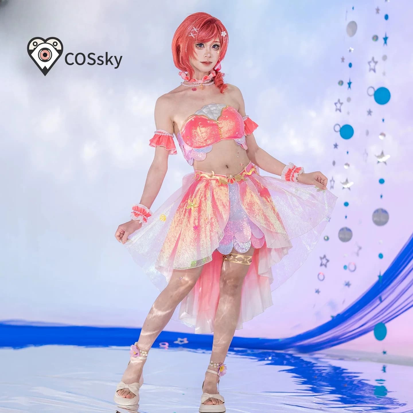 Maki Nishikino Anime LoveLive! mermaid Cosplay Costume Women Sweet Halloween Carnival Song Dress Summer Beach Swimsuit Set