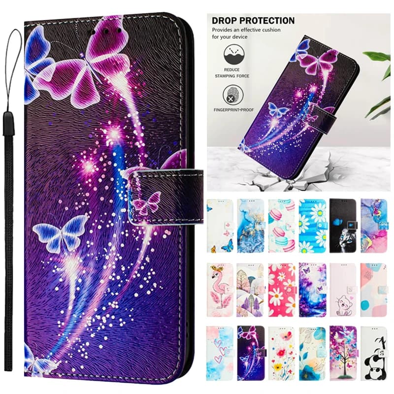 Custodia in pelle per Doogee Note 56 58 59, Cover a portafoglio per Doogee Note 56 59 Pro 58, Custodia a libro con cartoni animati per Note56 56X Pro