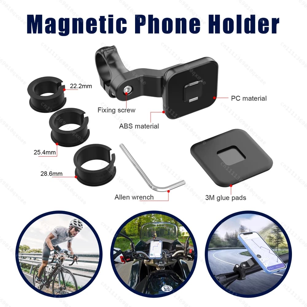 Supporto Magnetico per Telefono da Bici, Moto e Scooter - Montaggio su Manubrio con Sgancio Rapido - Libera le Mani