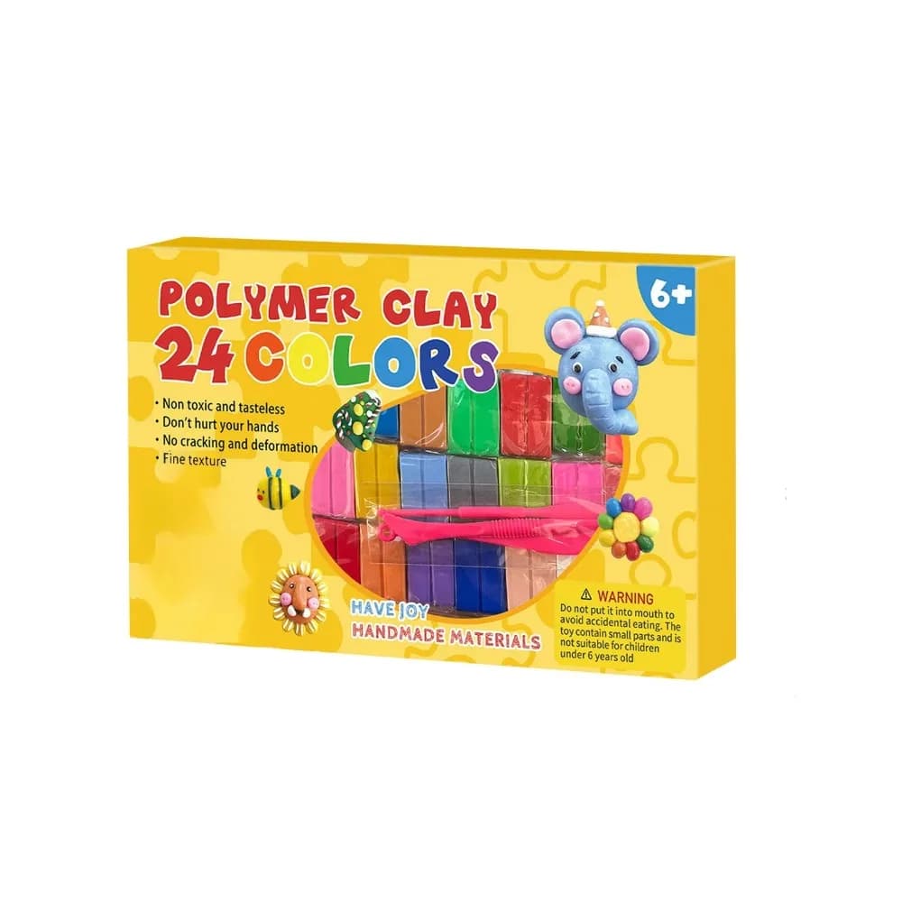Orecchini fai-da-te Gioielli Argilla polimerica Non tossico 24/32 Blocchi di argilla colorati Fatti a mano con kit di strumenti Starter Kit Artista Principianti