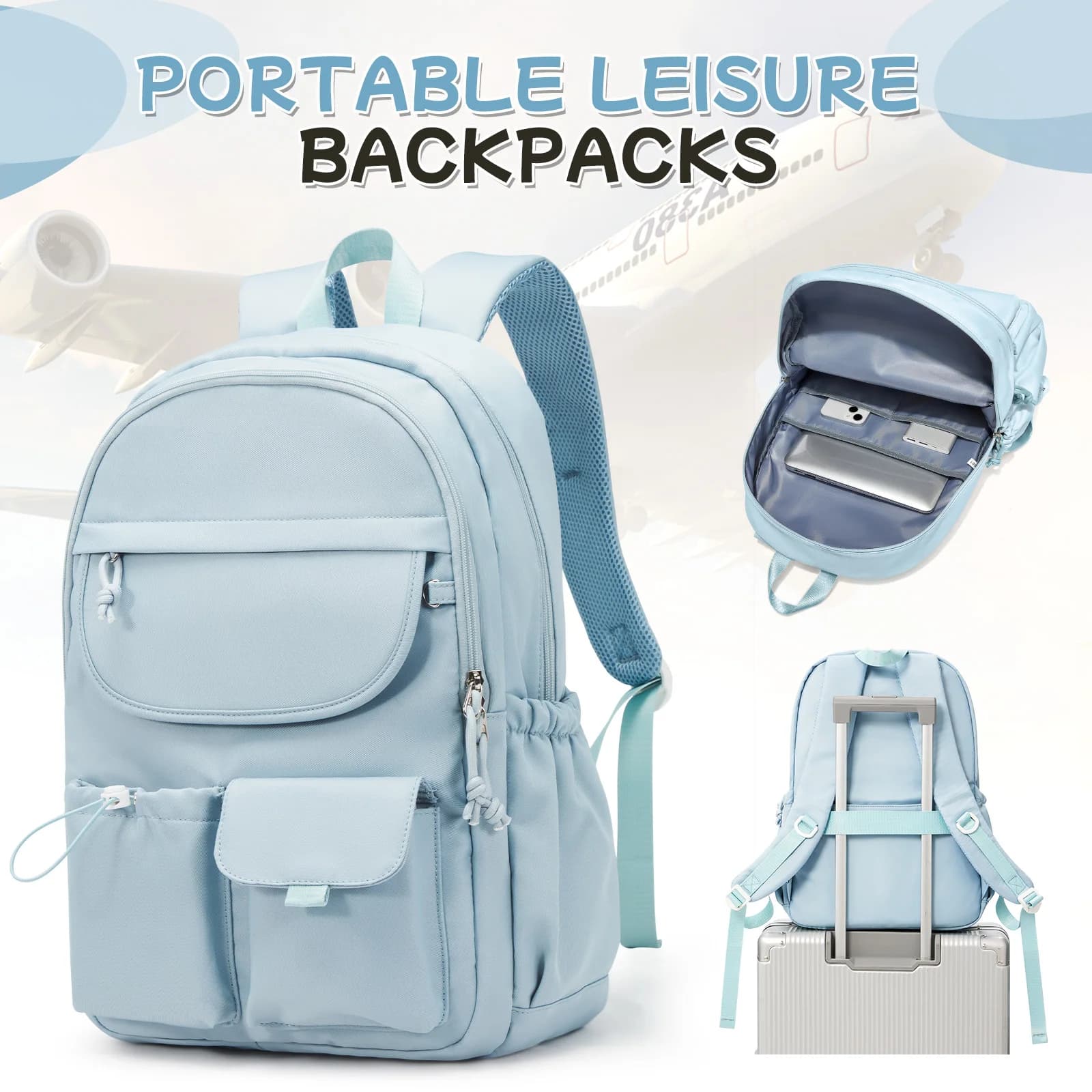 Borsa da scuola per ragazze adolescenti-zaini per Laptop 15.6 In College Cute Bookbag, zainetto Casual, zaino da scuola per bambini ragazza ragazzo
