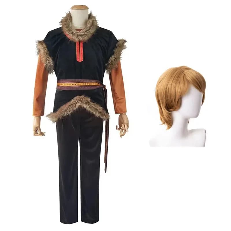 Costume da Cosplay di Kristoff per Film, Outfit per Feste di Halloween, Abbigliamento per Spettacoli Teatrali, Set Completo per Uomo, Cosplay Anime