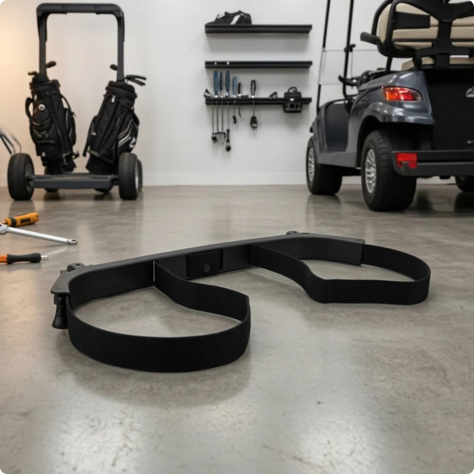 Vehicle Accessory Sturdy Golf Vehicle Golf Bag Rack for Golfers