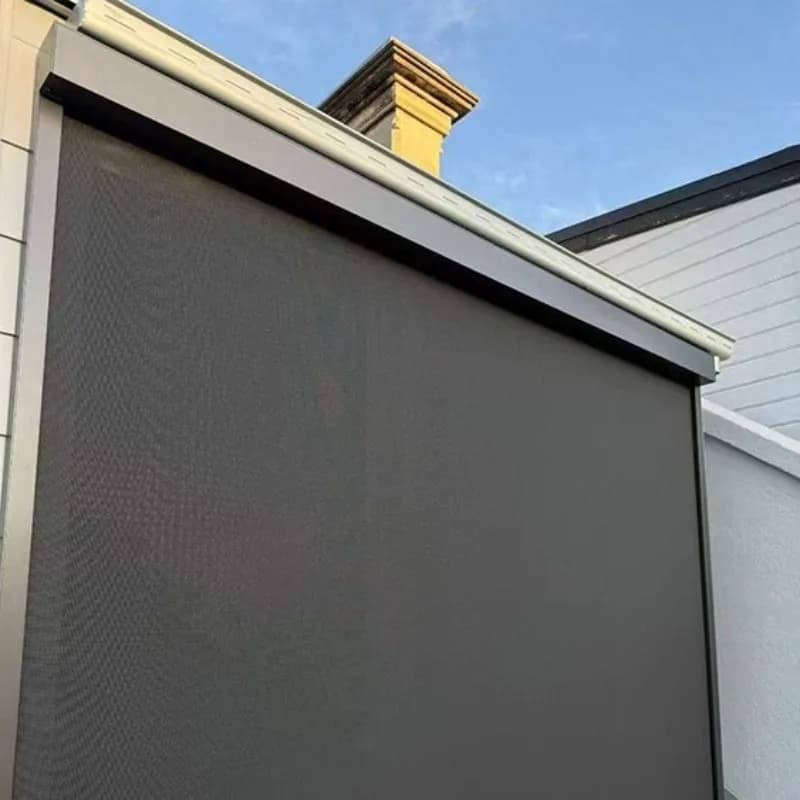 Waterproof Windproof Clear PVC Outdoor Curtain Ziptrack Blind Lowes, Outdoor Motorised Patio Screen Sun Shade Blinds