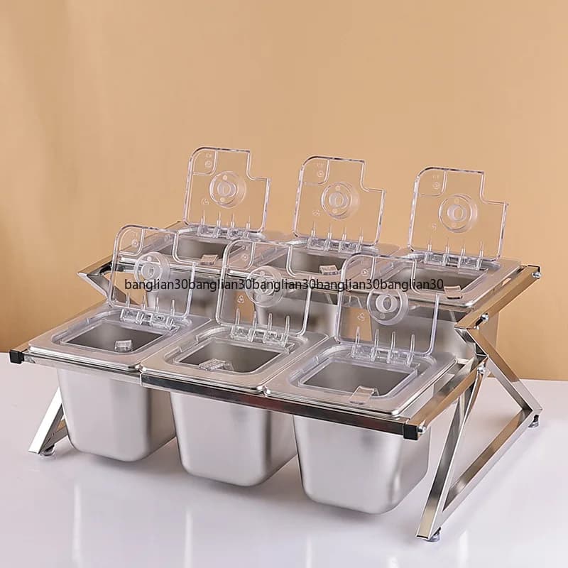 Set di scatole per condimenti per stalla da cucina, condimento, marmellata, piccola scatola per ingredienti