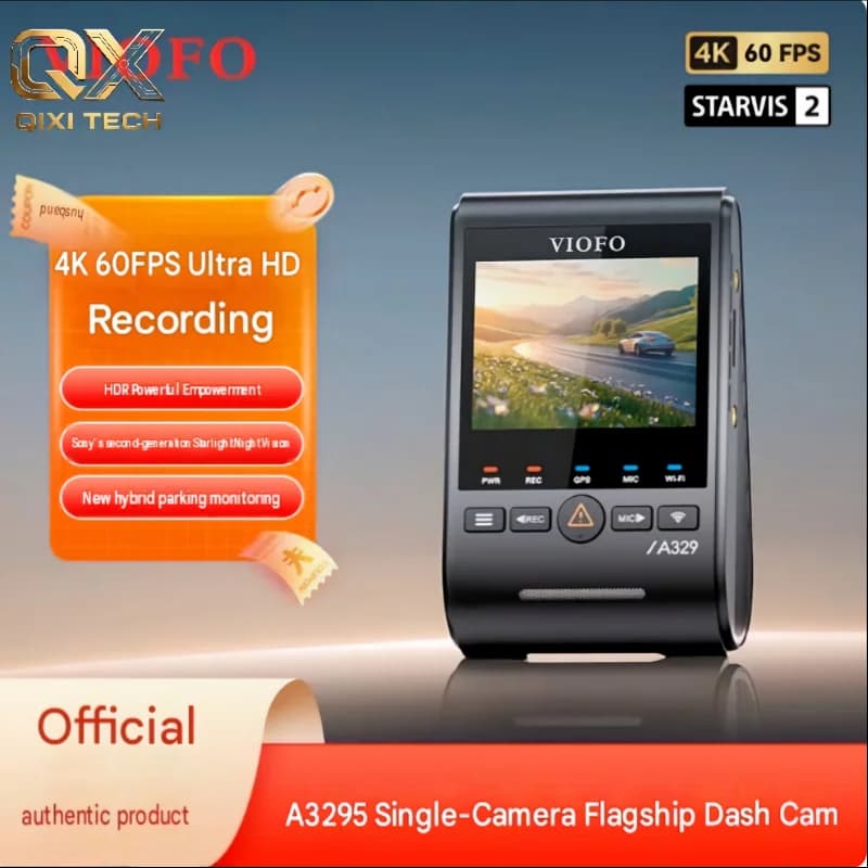 for VIOFO A329S 3CH Dash Cam, True 4K 60fps Triple Camera with Telephoto Waterproof Rear Lens and Fisheye Cabin Camera