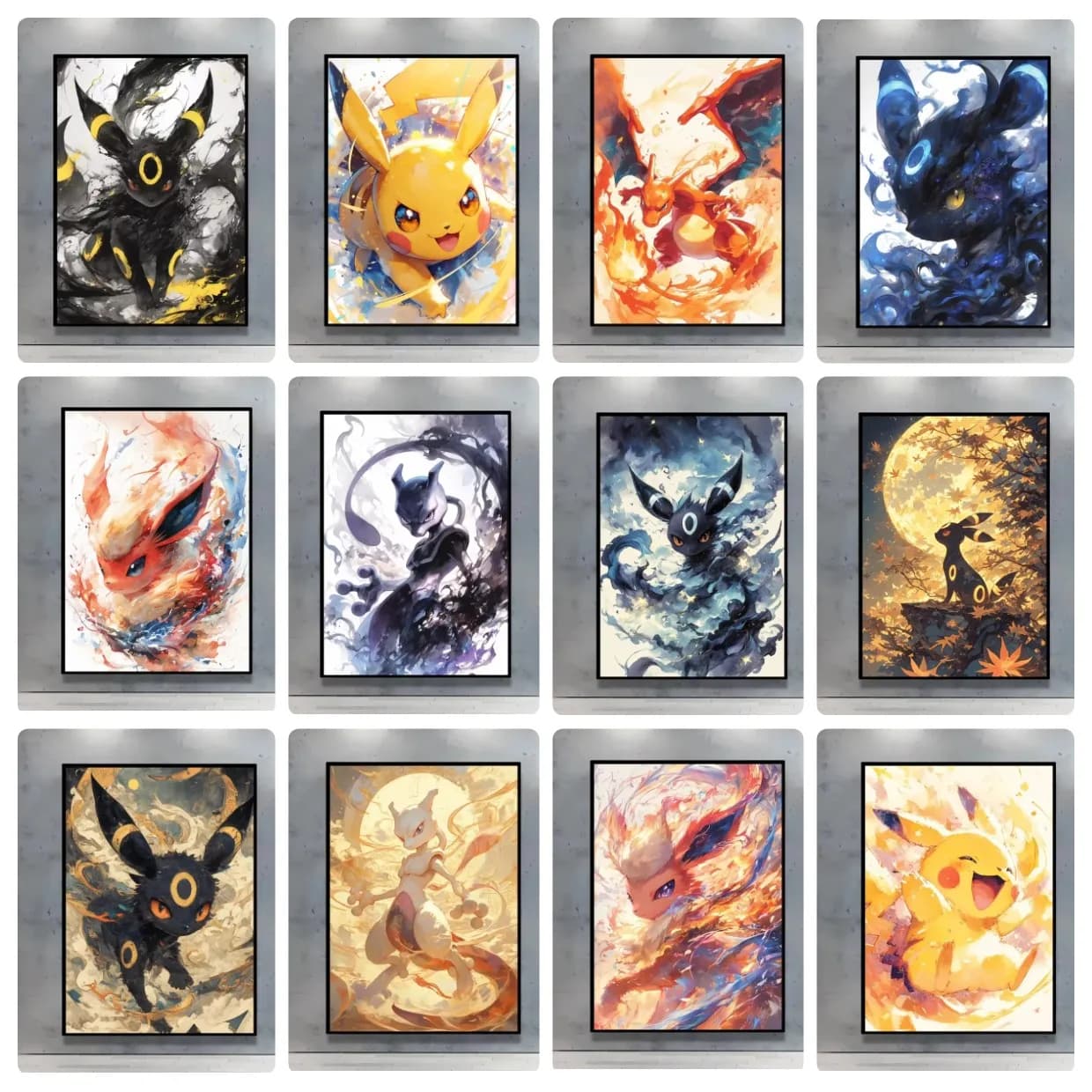 Diamond Painting Stylish Pokemon Umbreon Mosaic Handmade Artwork Round/Square Diamonds Exquisite Gift Home DecorNo FrameNo Fra