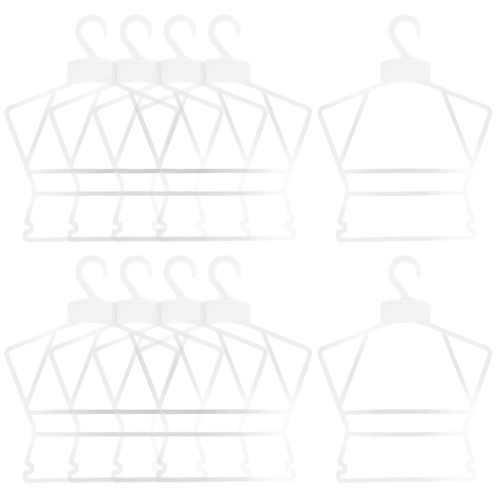 10pcs White Clothes Hangers Kids Wardrobe Toddler Kids Hangers Plastic Closet Storage ganizers Non skid