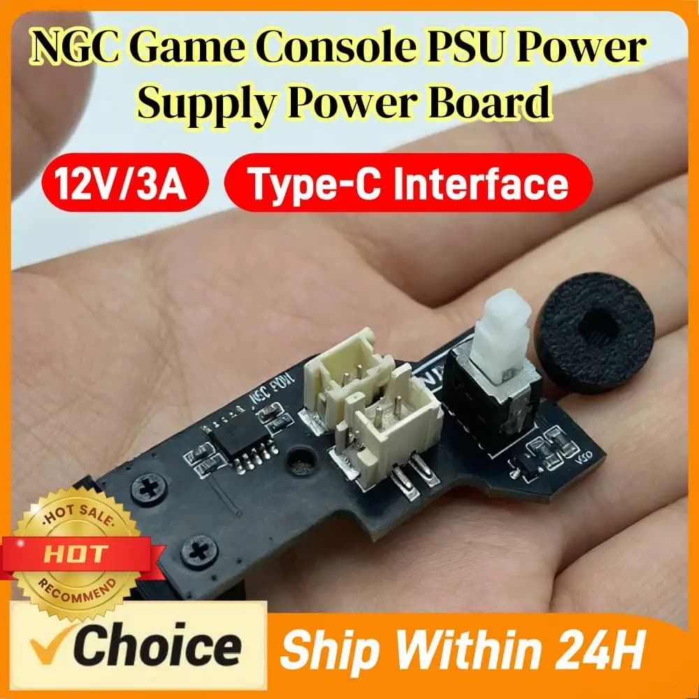 Alimentatore PSU per Nintendo GameCube con Interfaccia Type-C, Scheda di Alimentazione di Ricambio per Console di Gioco DOL-001/DOL-101