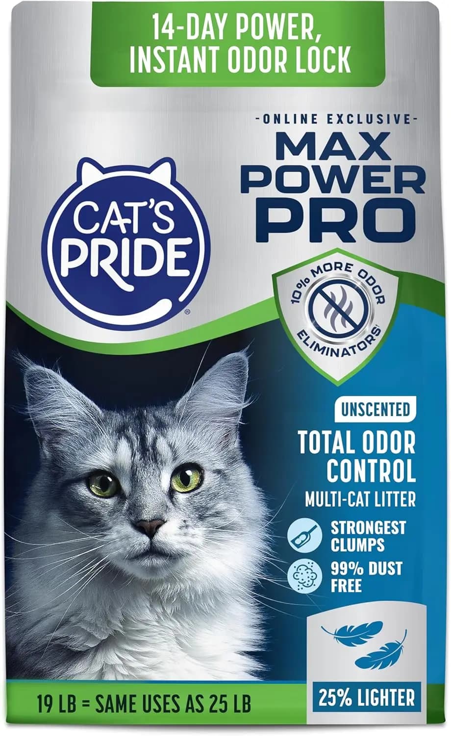 Lettiera per Gatti Leggera Senza Profumo con Controllo Totale degli Odori, Formula Agglomerante 99% Senza Polvere, Borsa Facile da Trasportare