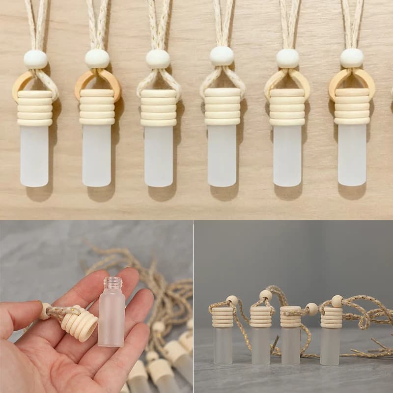 1-6 pieces 5ml elegant bottle of perfume empty mirror retrovisore hook interior decorations fashionable aromatherapy for diy car