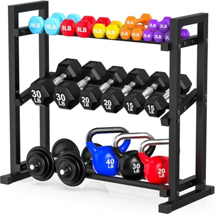 3 Level Manubri Door Adjustable for Home Gym, Robust Support for Weights, Manubris, Kettlebell and Pesi Liberi Salvaspazio