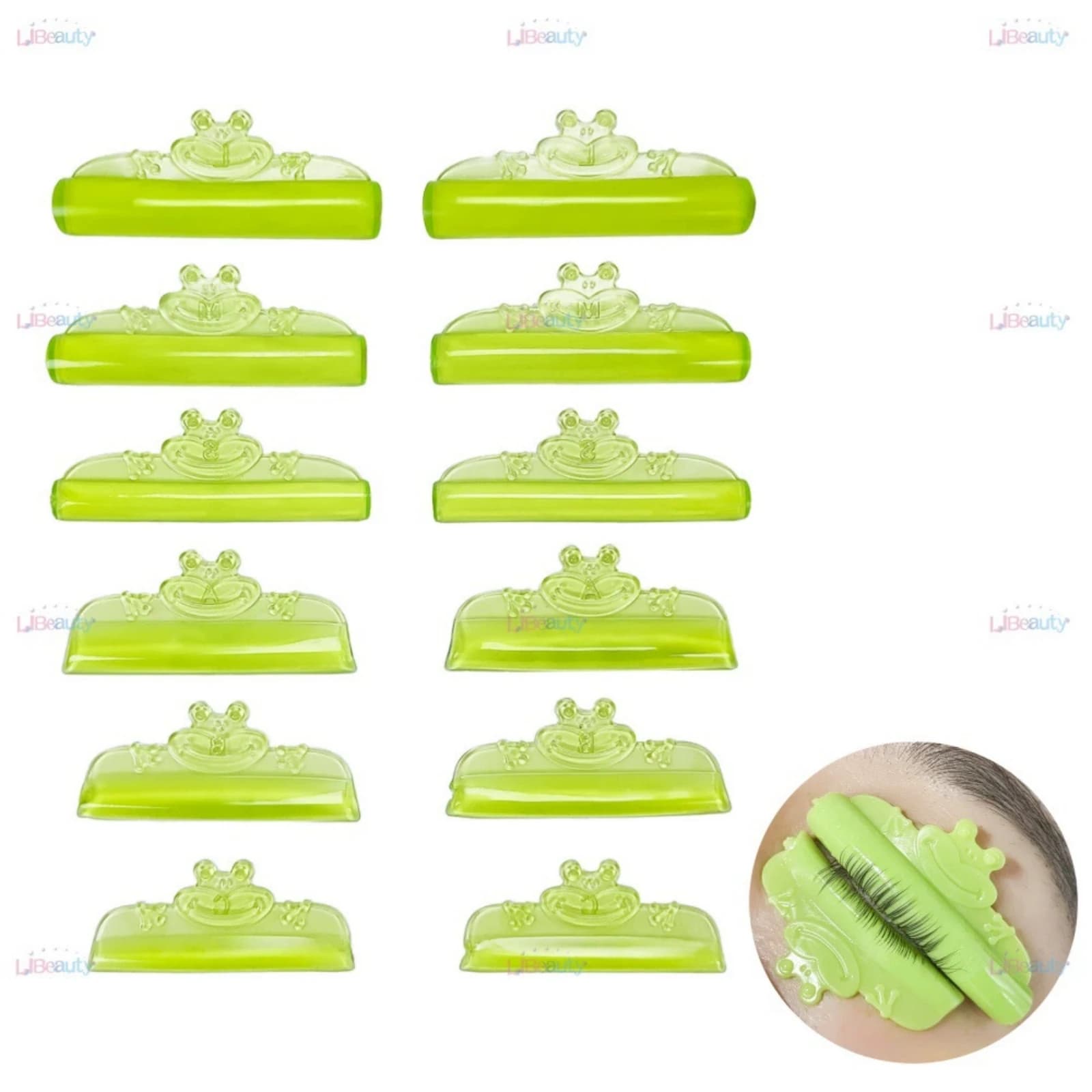 Libeauty L/C Curl Silicone Eyelash Perming Lamination Pad Riutilizzabile per Laminazione Ciglia, Bigodino per Extension Ciglia 3D, Strumento Applicatore