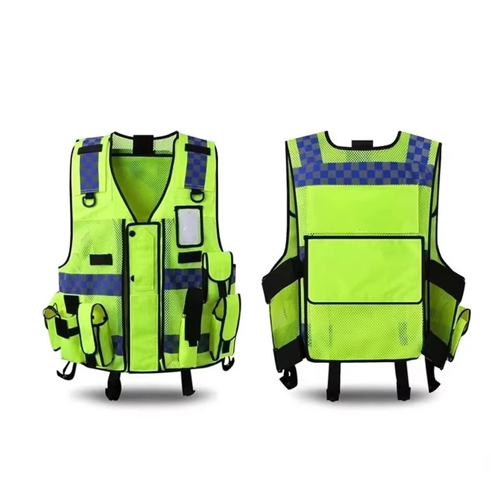 Gilet di Sicurezza Multitasca di Alta Qualità, Gilet Multifunzionale Protettivo, Uniformi per Cantieri Edili, Abbigliamento da Lavoro
