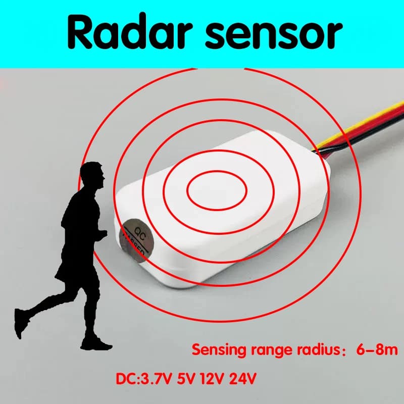 Mini radar interruttore sensore a 360 gradi interruttore sensore intelligente domestico personalizzato, interruttore sensore radar può penetrare le pareti di vetro